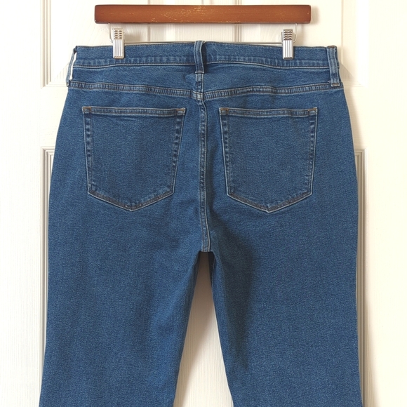 J. Crew Classic Medium Wash Mid Rise Button Fly Flared Ankle Cropped Jeans 32 - Picture 5 of 15